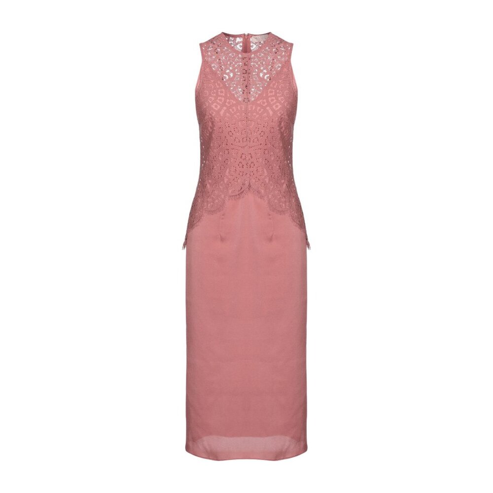 Keepsake the Label Lace Midi Dress Size Small Pink Blush Sleeveless High Neck